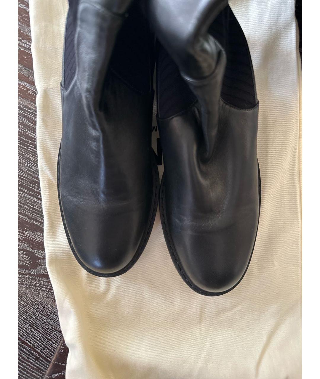 FENDI Черные кожаные ботфорты, фото 3