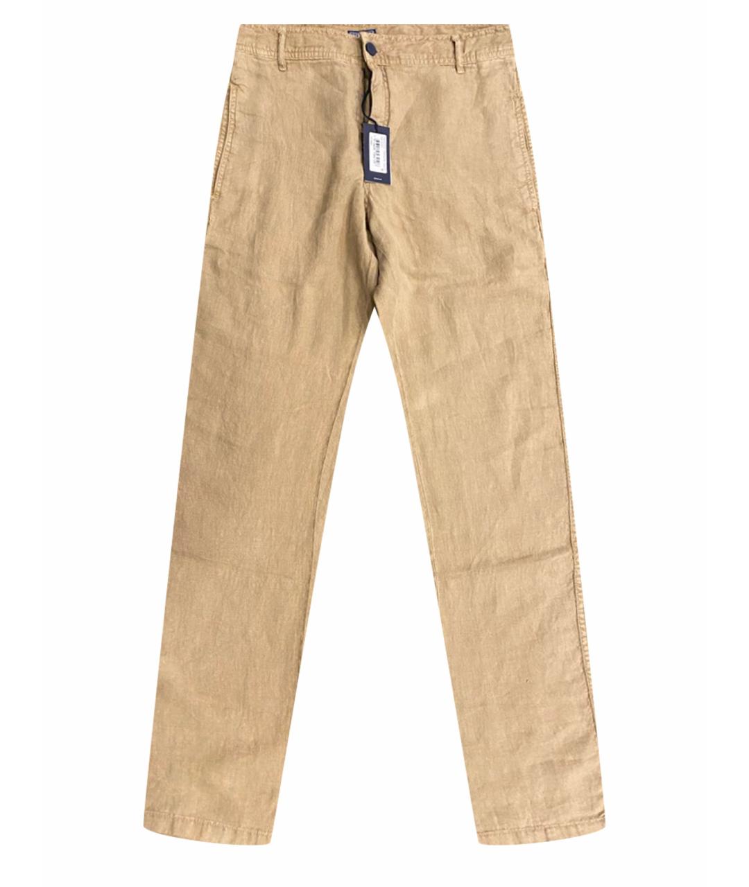 VILEBREQUIN Бежевые льняные повседневные брюки, фото 1