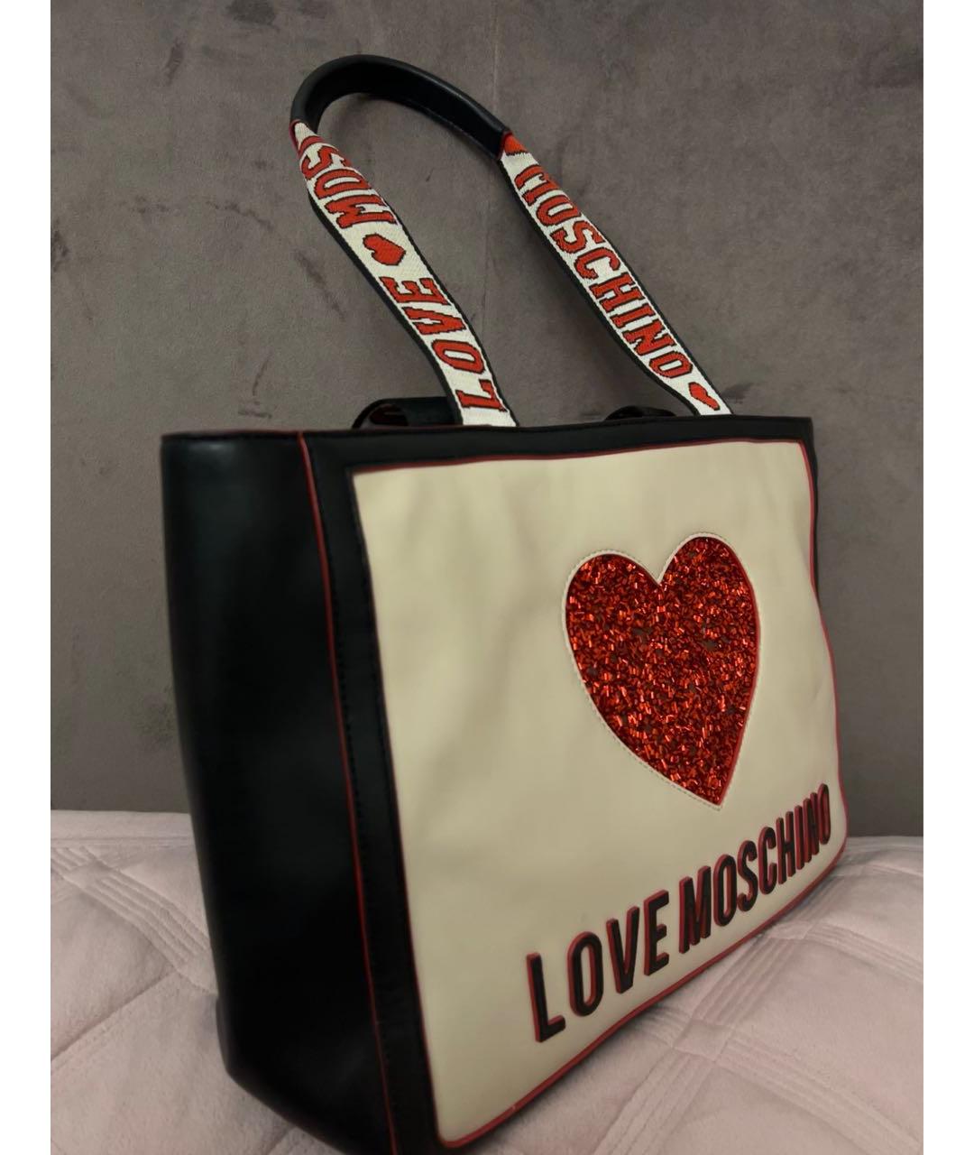 LOVE MOSCHINO Мульти кожаная сумка тоут, фото 2