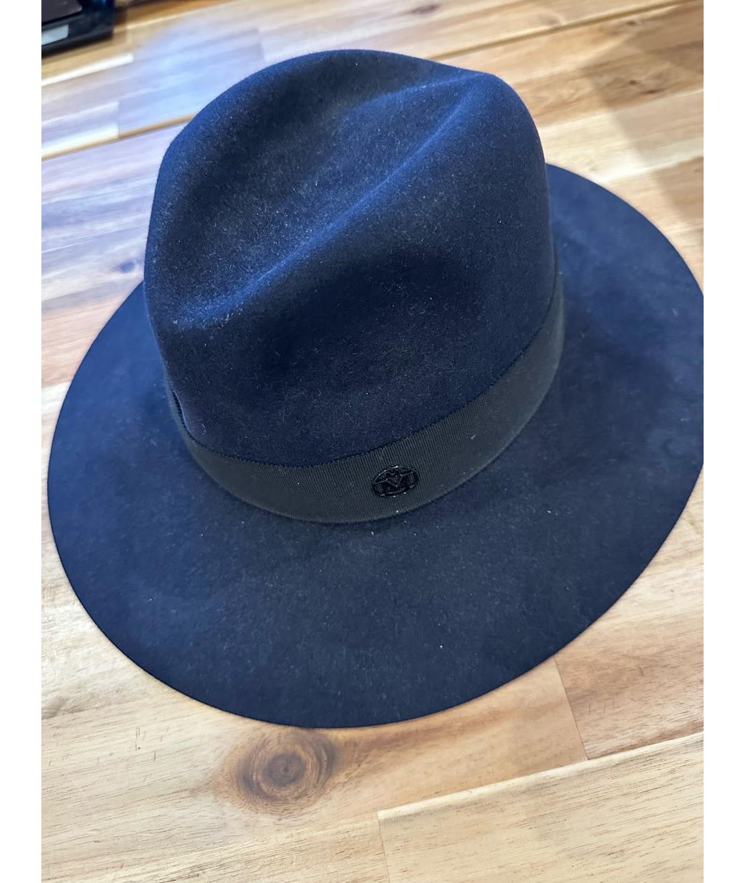 MAISON MICHEL Темно-синяя шерстяная шляпа, фото 5