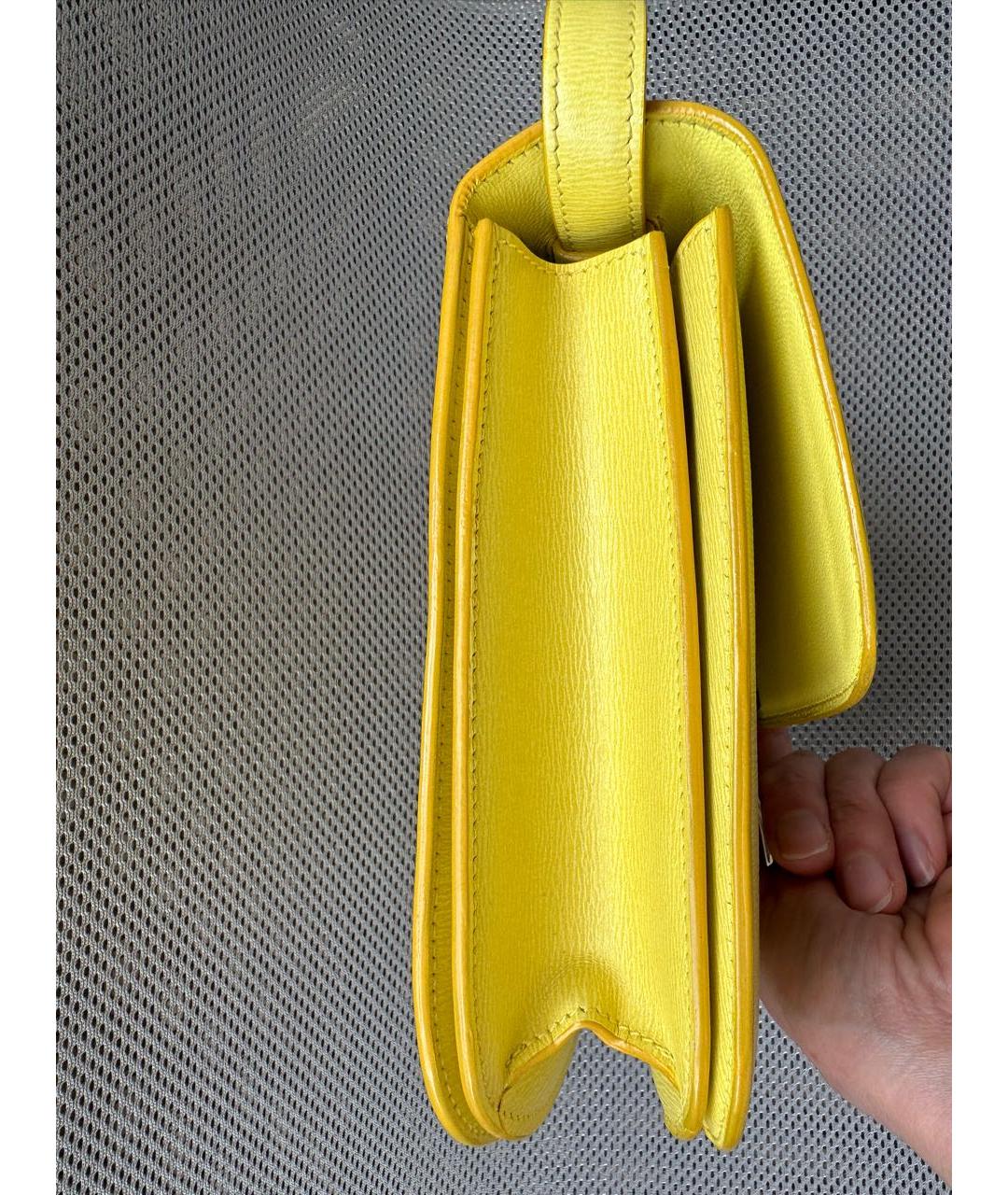 CELINE PRE-OWNED Желтая кожаная сумка через плечо, фото 2