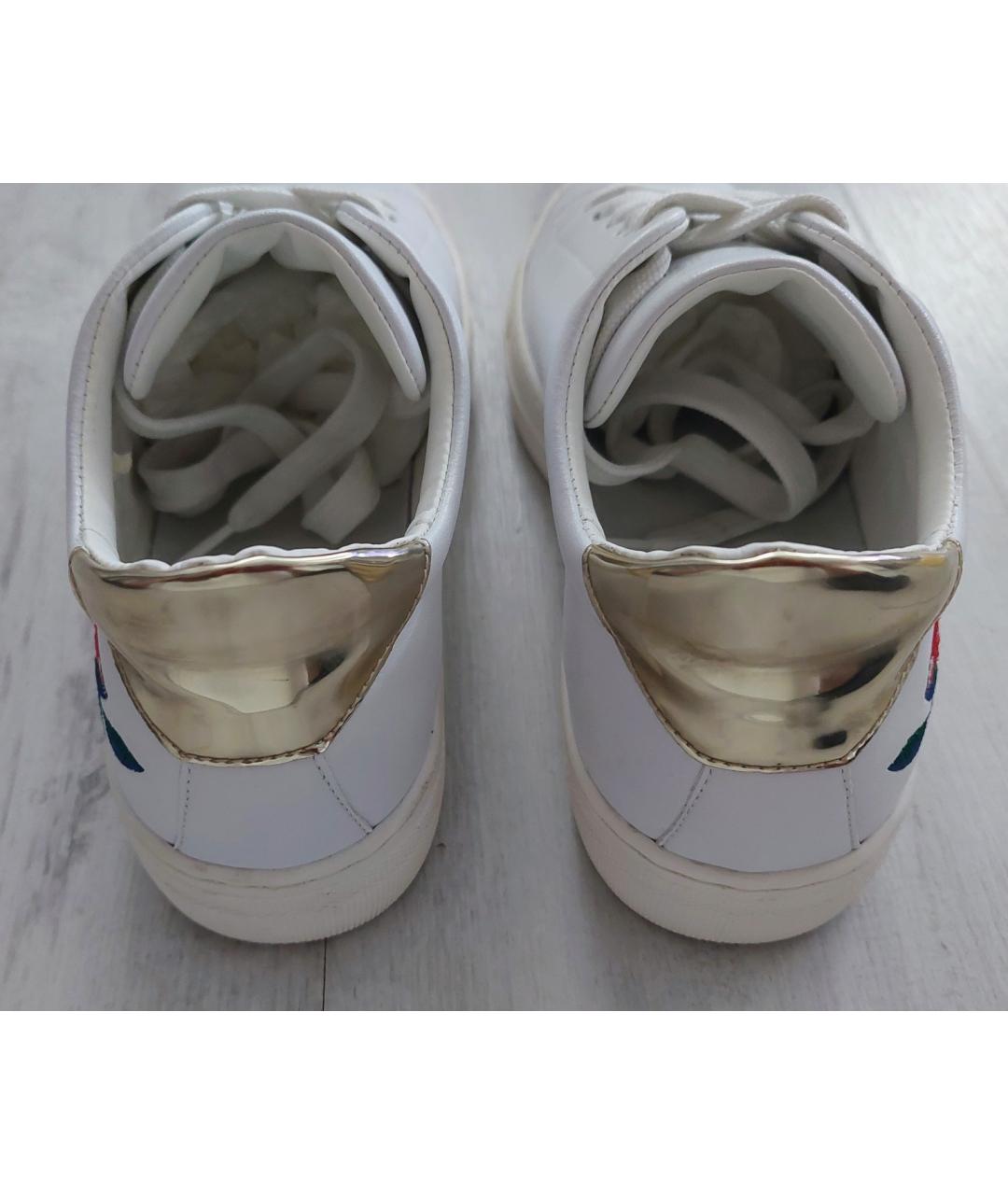 POLLINI Белые кроссовки из искусственной кожи, фото 4