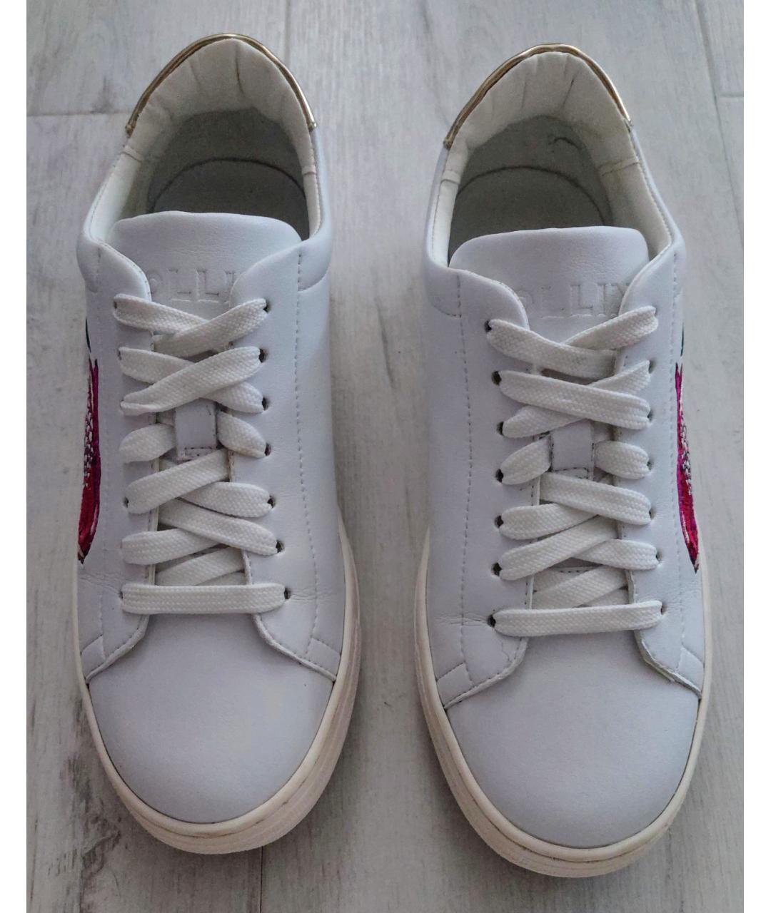 POLLINI Белые кроссовки из искусственной кожи, фото 2