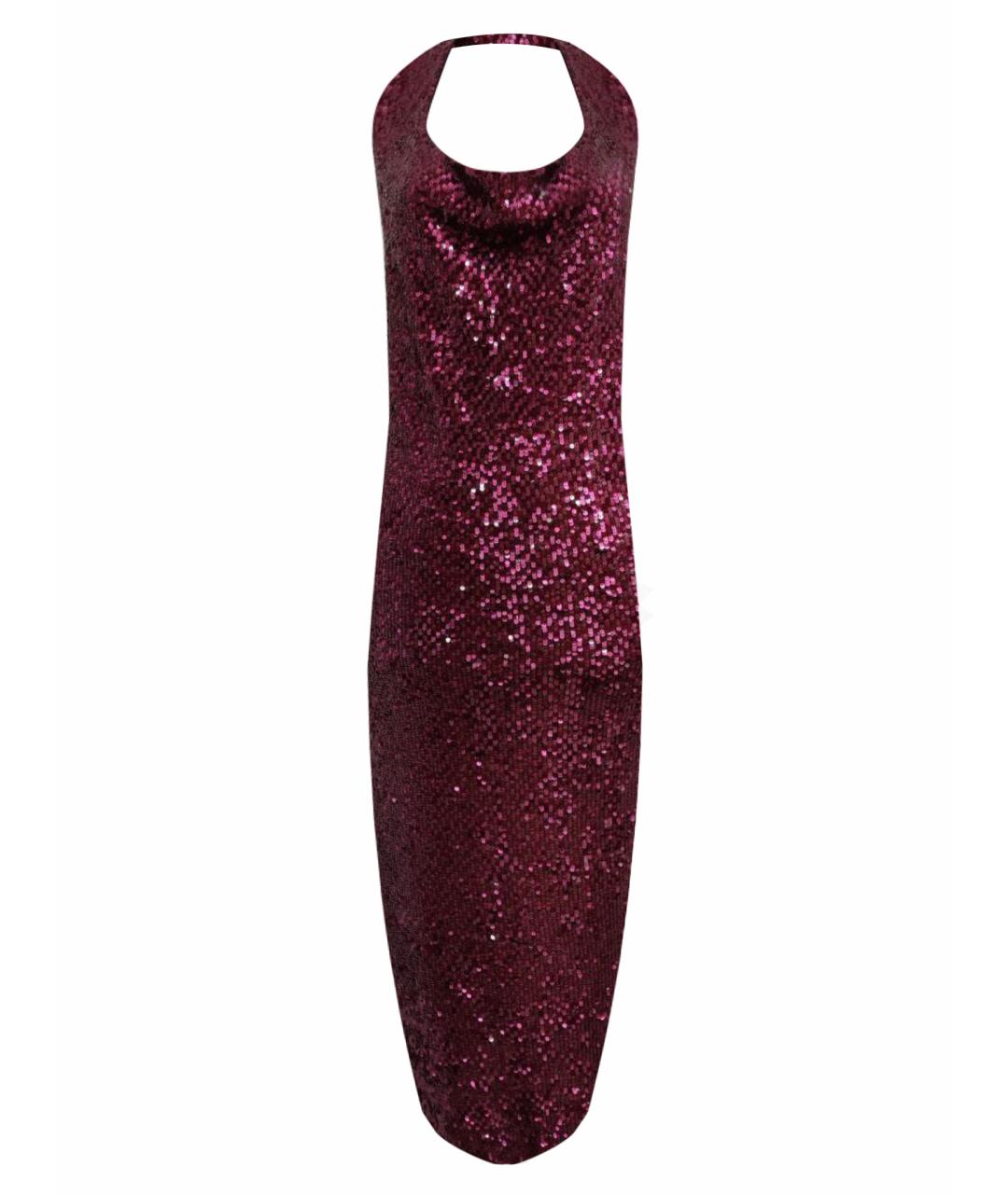 DONNA KARAN Бордовое коктейльное платье, фото 1