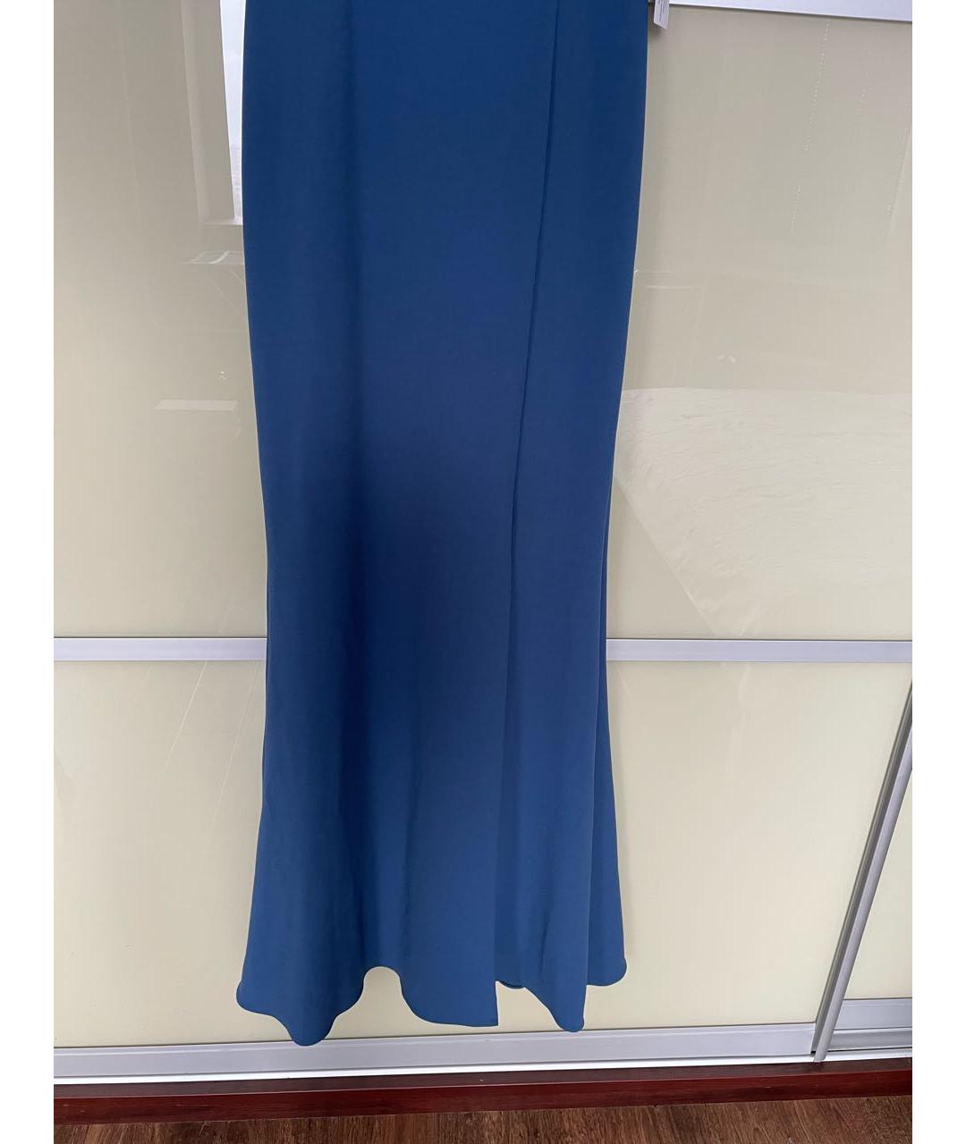 AIDAN MATTOX Синее полиэстеровое вечернее платье, фото 3