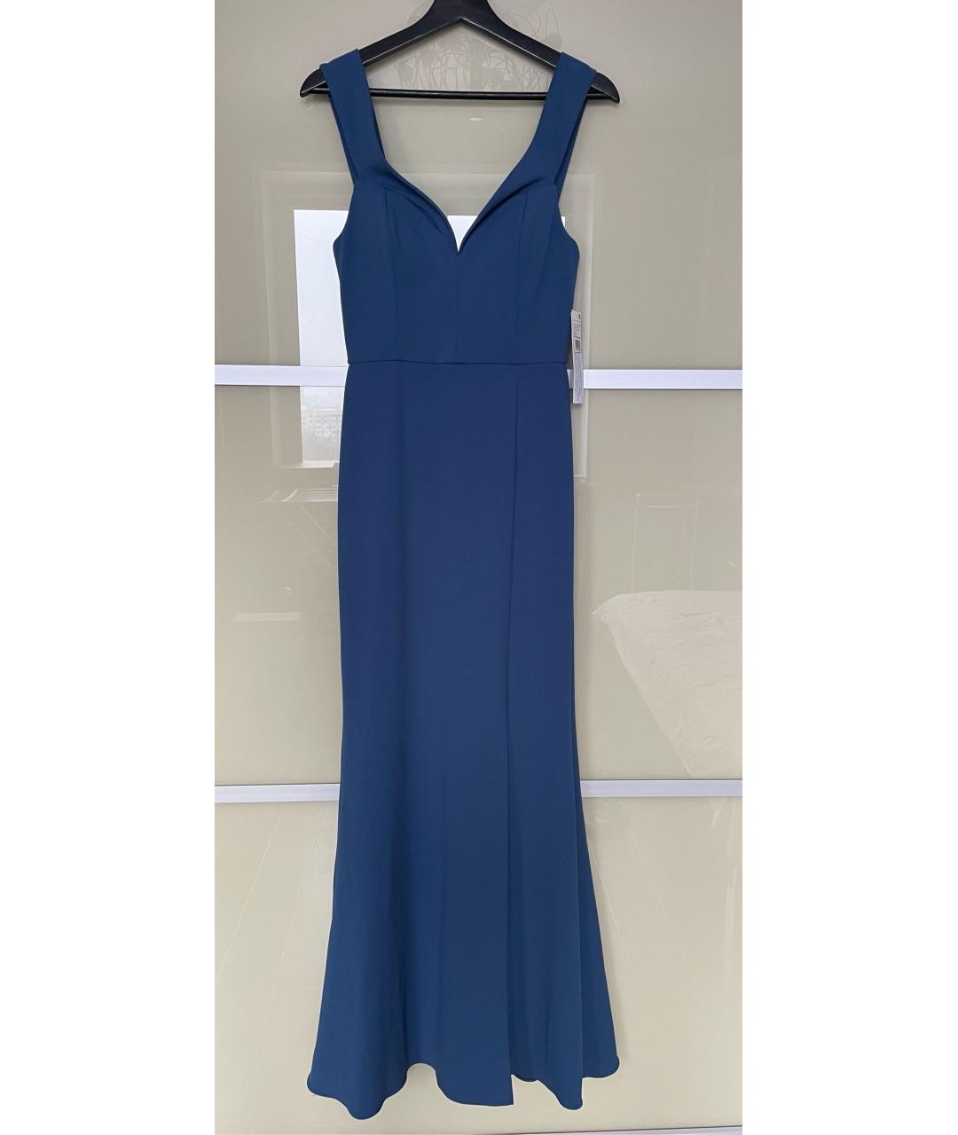 AIDAN MATTOX Синее полиэстеровое вечернее платье, фото 9