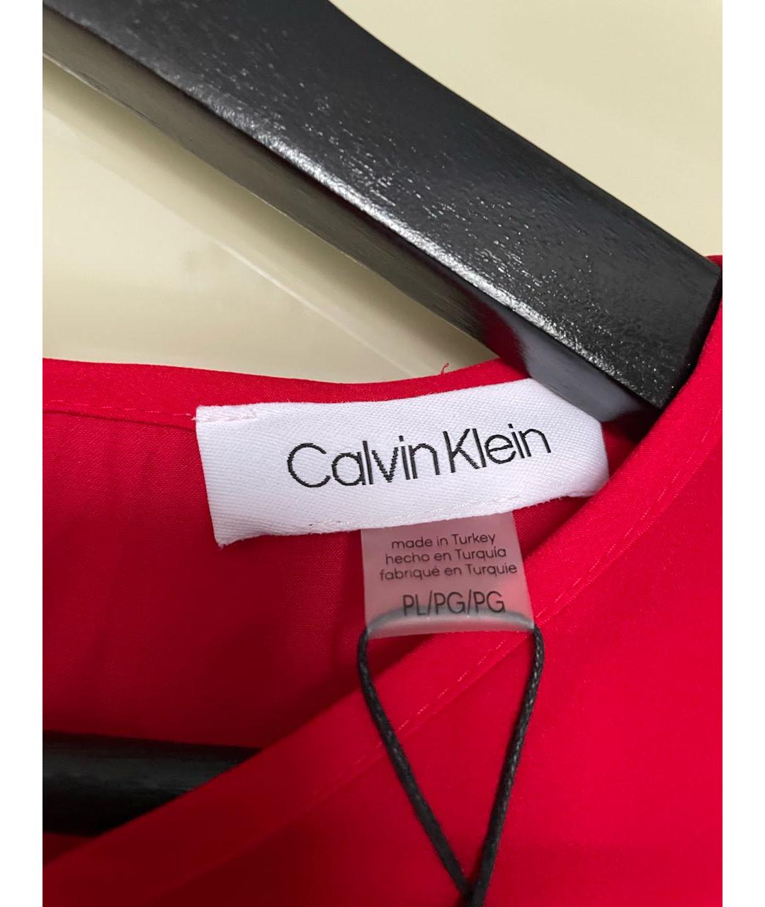 CALVIN KLEIN Красная полиэстеровая блузы, фото 4