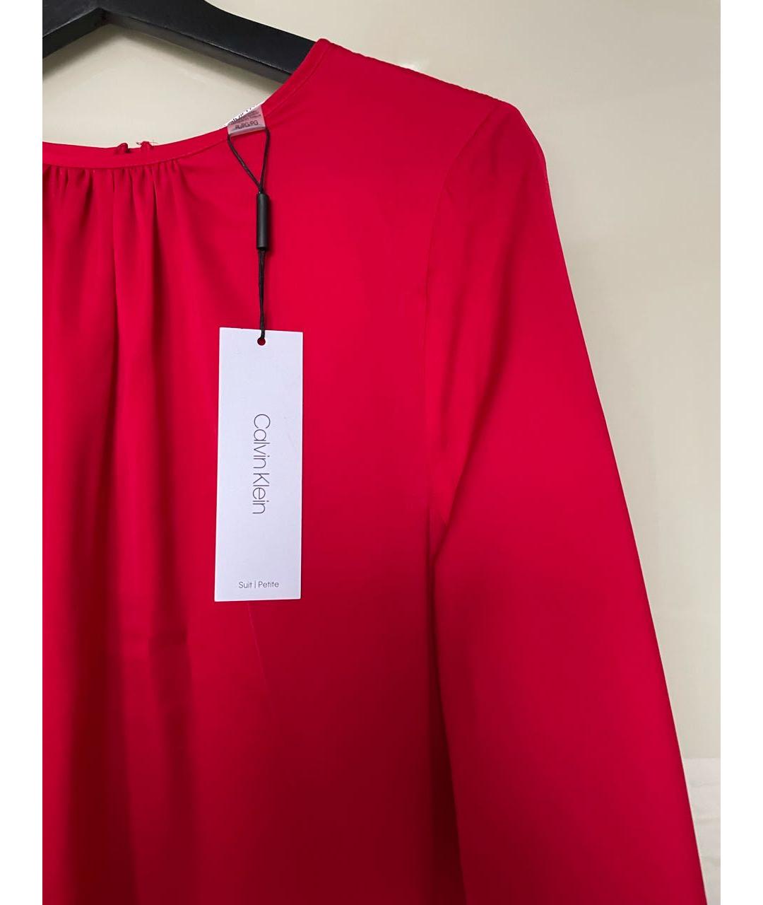 CALVIN KLEIN Красная полиэстеровая блузы, фото 2