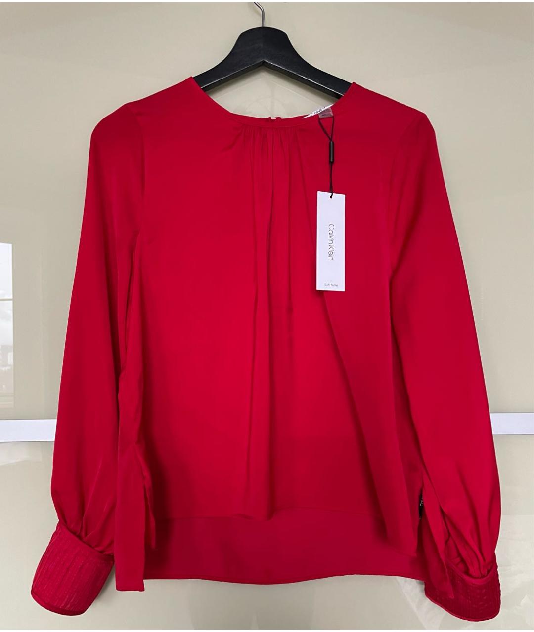 CALVIN KLEIN Красная полиэстеровая блузы, фото 9