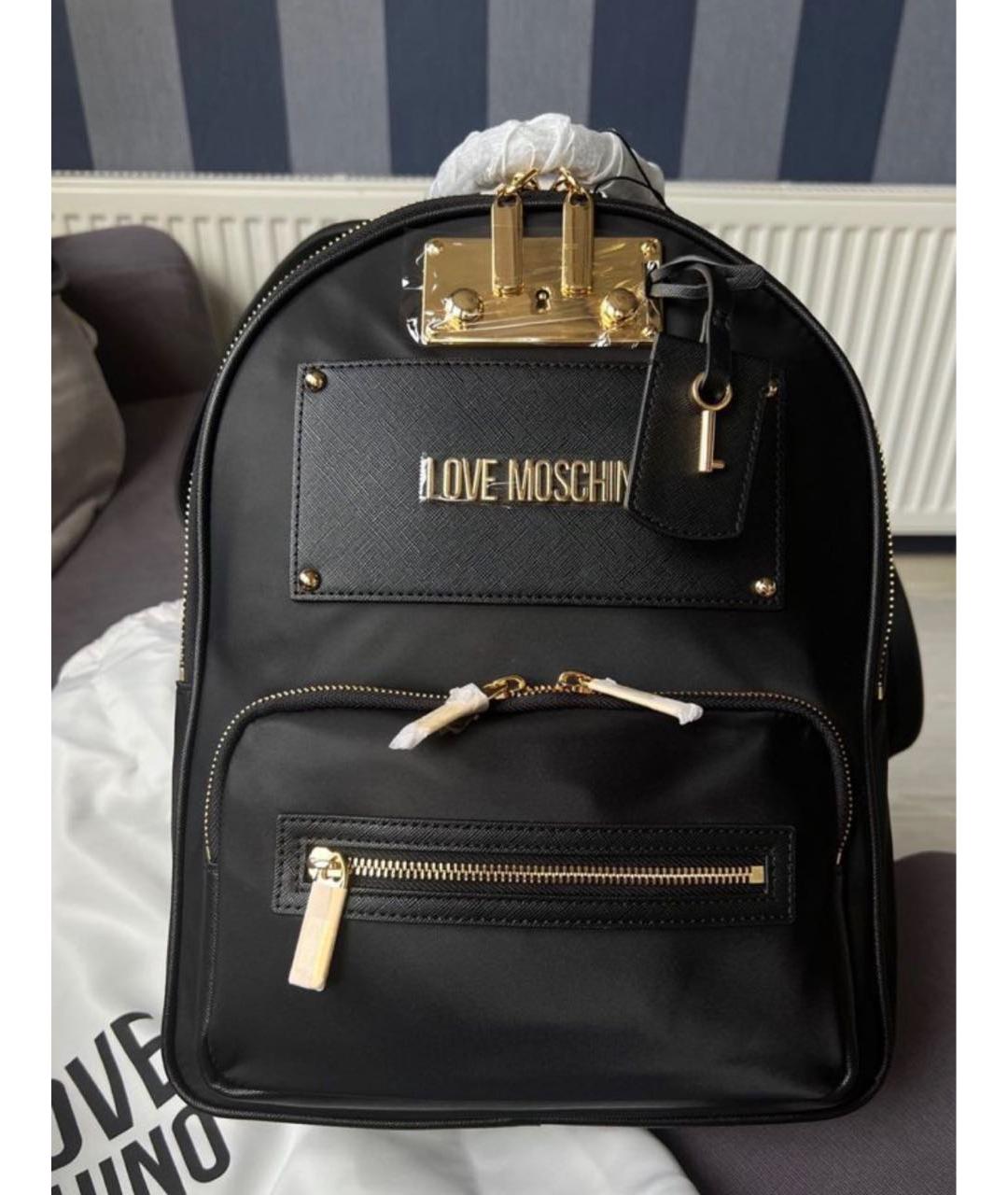 LOVE MOSCHINO Черный рюкзак из искусственной кожи, фото 2