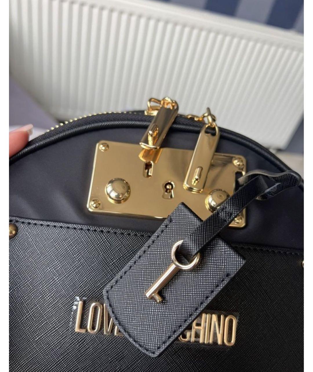 LOVE MOSCHINO Черный рюкзак из искусственной кожи, фото 5