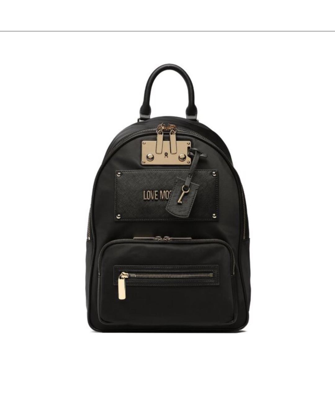 LOVE MOSCHINO Черный рюкзак из искусственной кожи, фото 7