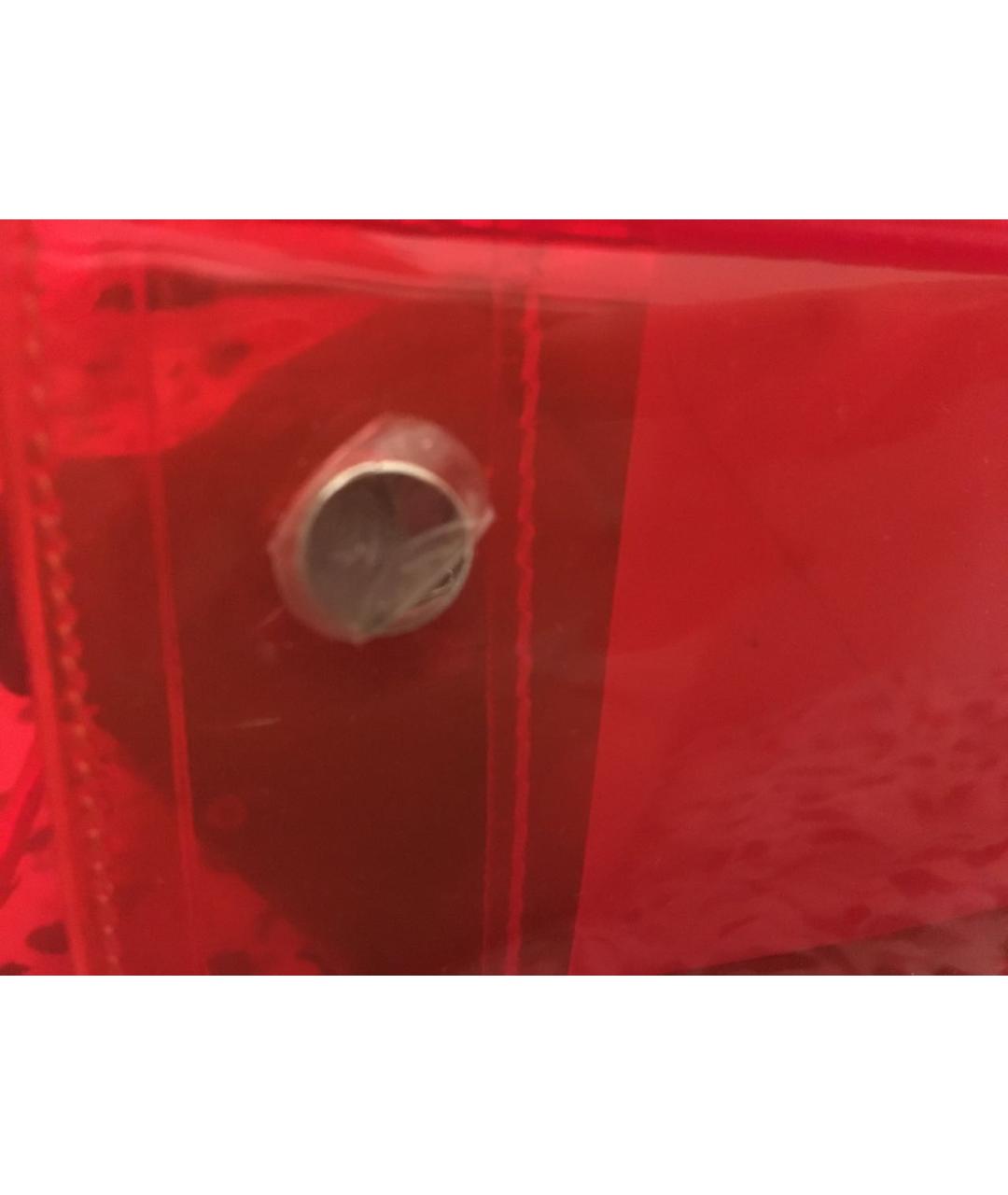 COURREGES Красная синтетическая сумка с короткими ручками, фото 4