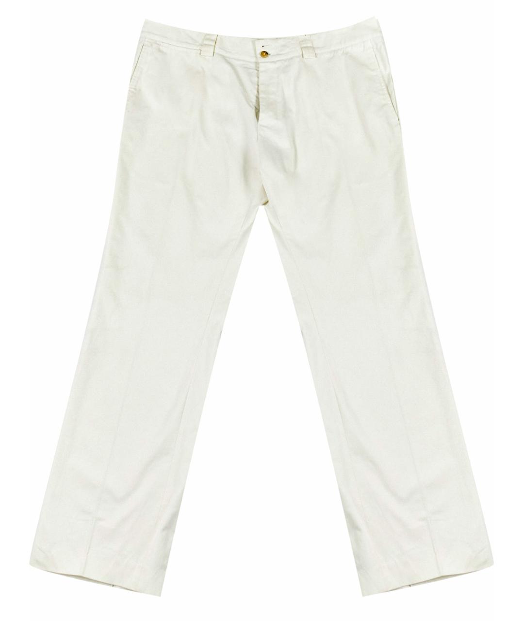 YVES SAINT LAURENT VINTAGE Белые хлопковые повседневные брюки, фото 1