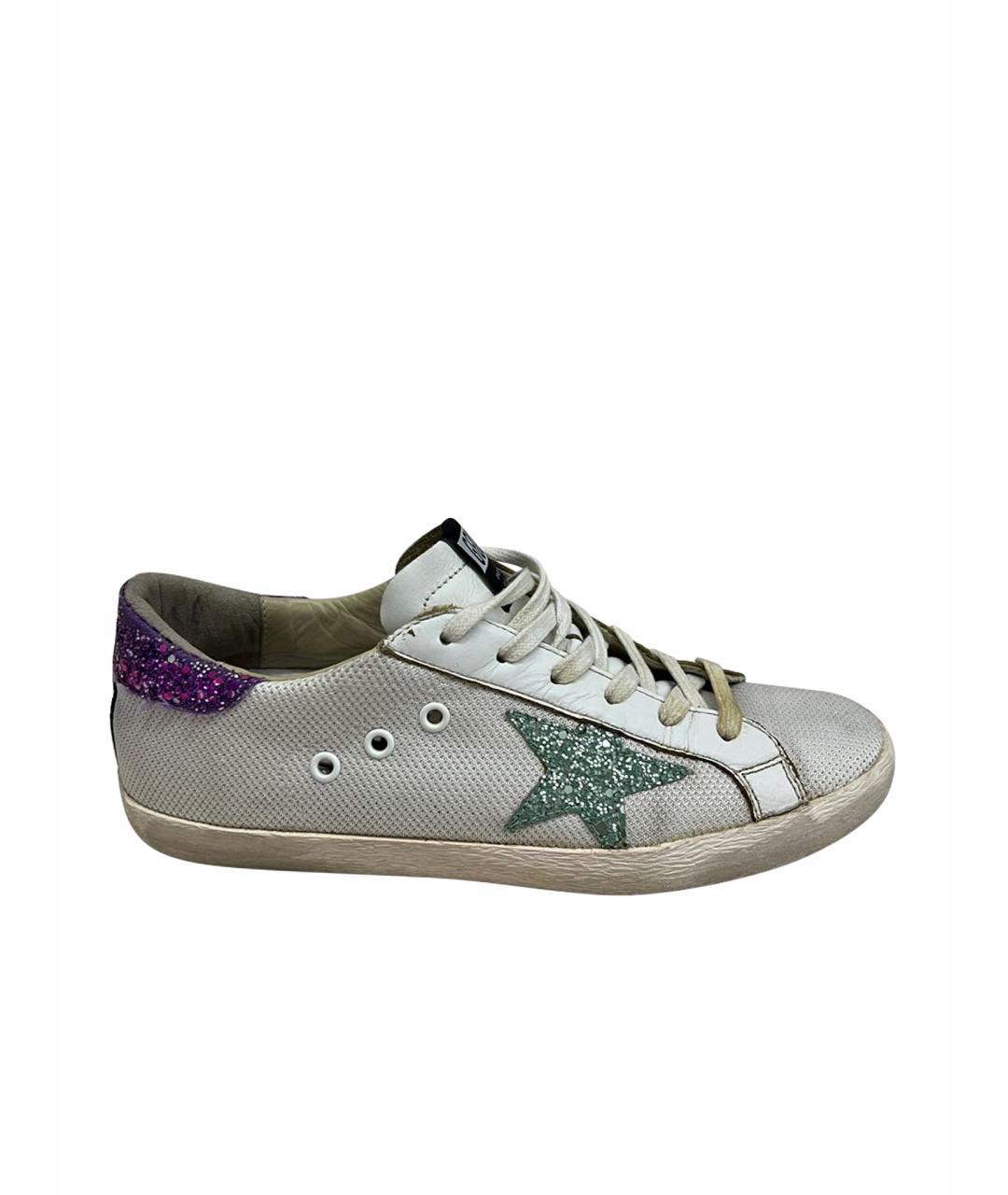 GOLDEN GOOSE DELUXE BRAND Белые текстильные кеды, фото 1