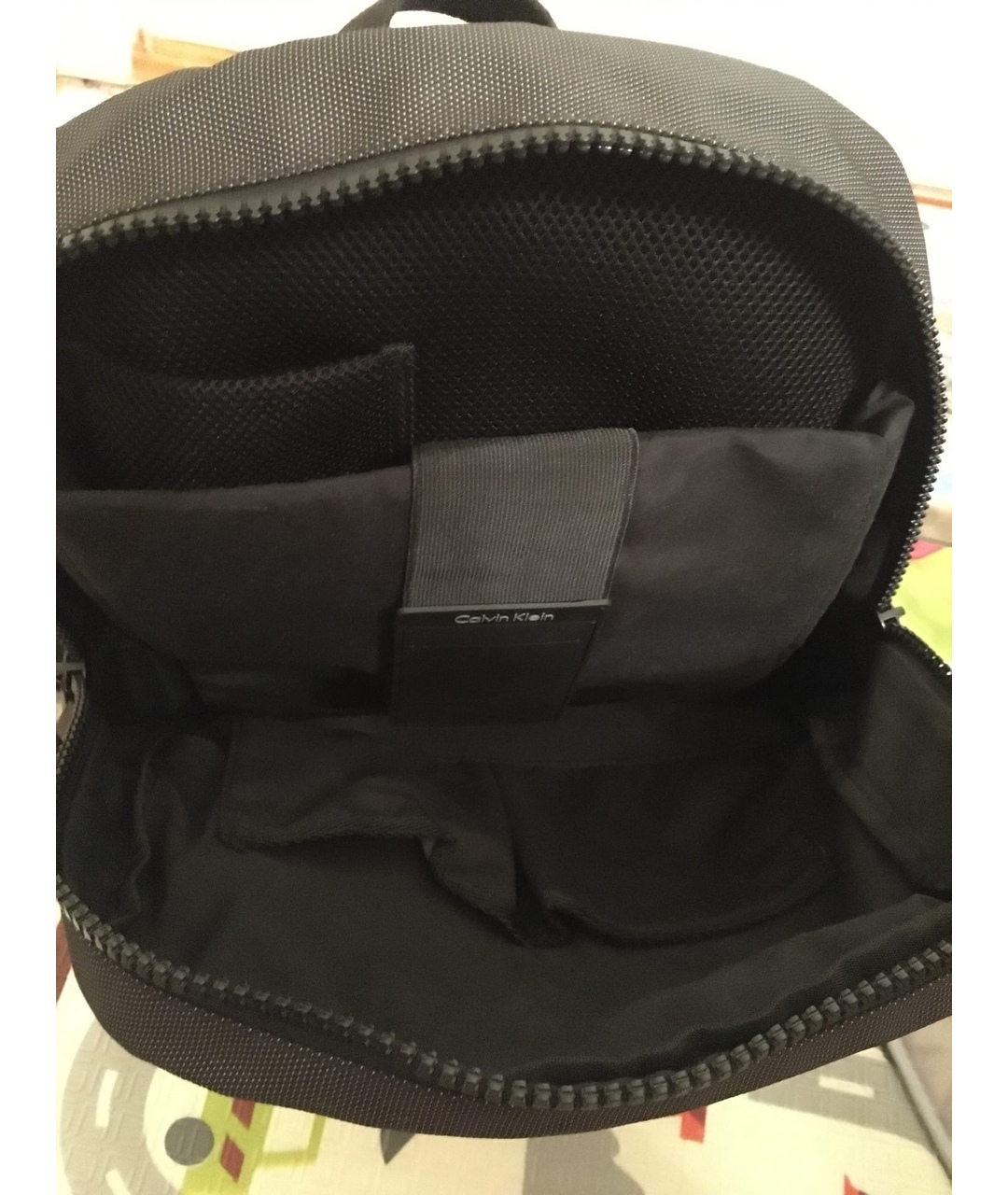 CALVIN KLEIN Черный тканевый рюкзак, фото 4