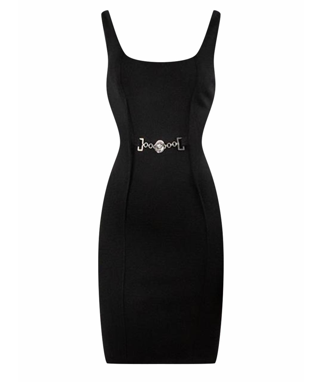 VERSACE Черное хлопковое повседневное платье, фото 1