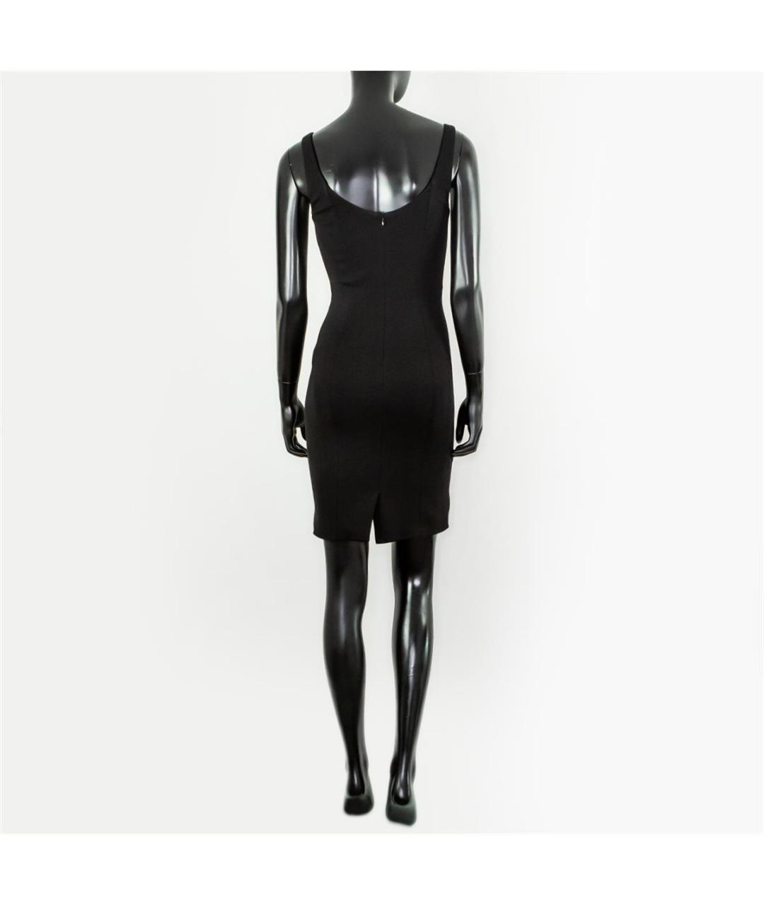 VERSACE Черное хлопковое повседневное платье, фото 2