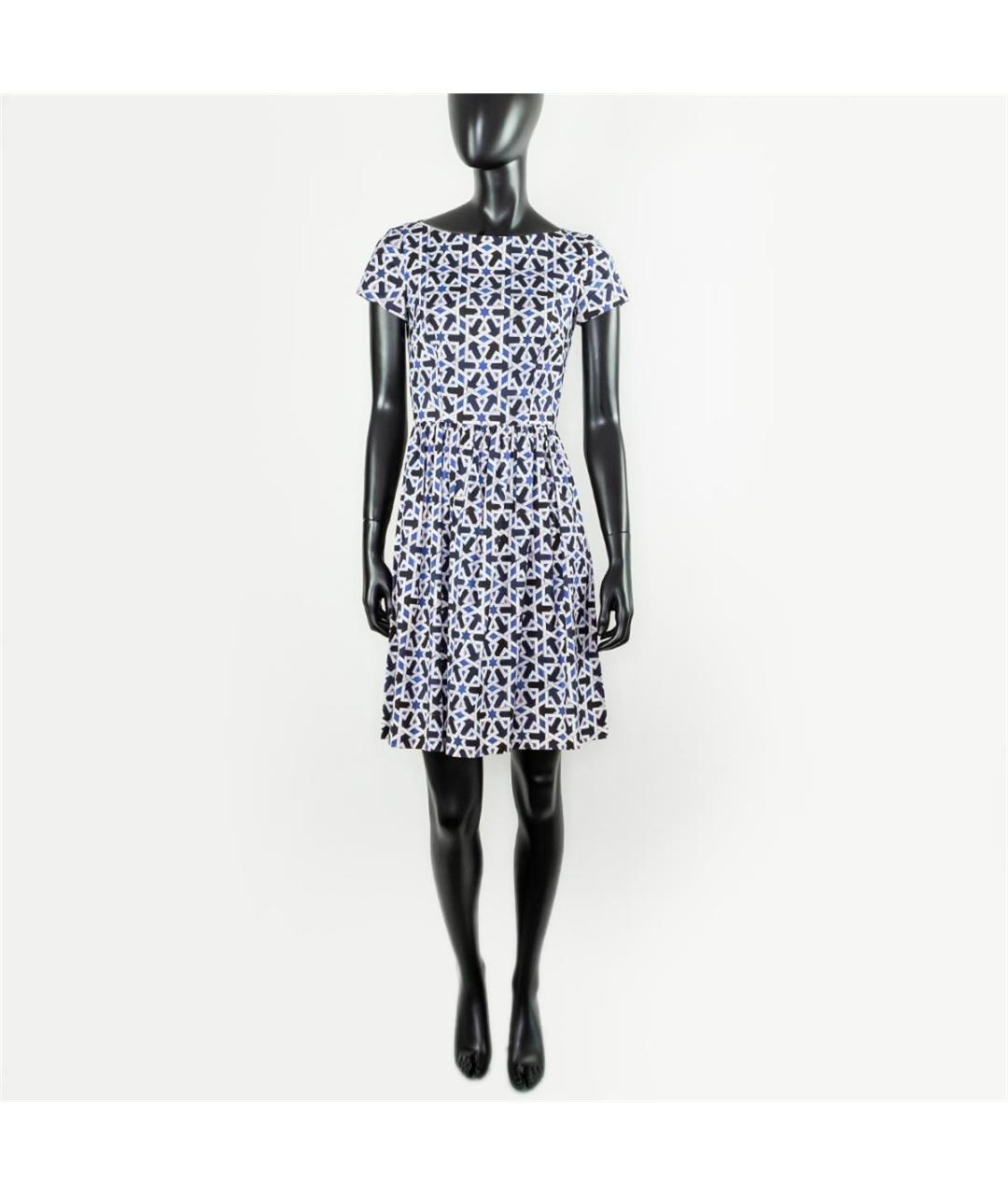 PRADA Синее хлопковое повседневное платье, фото 4
