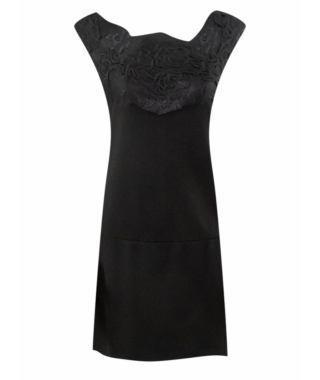 ERMANNO SCERVINO Черное шерстяное повседневное платье, фото 1