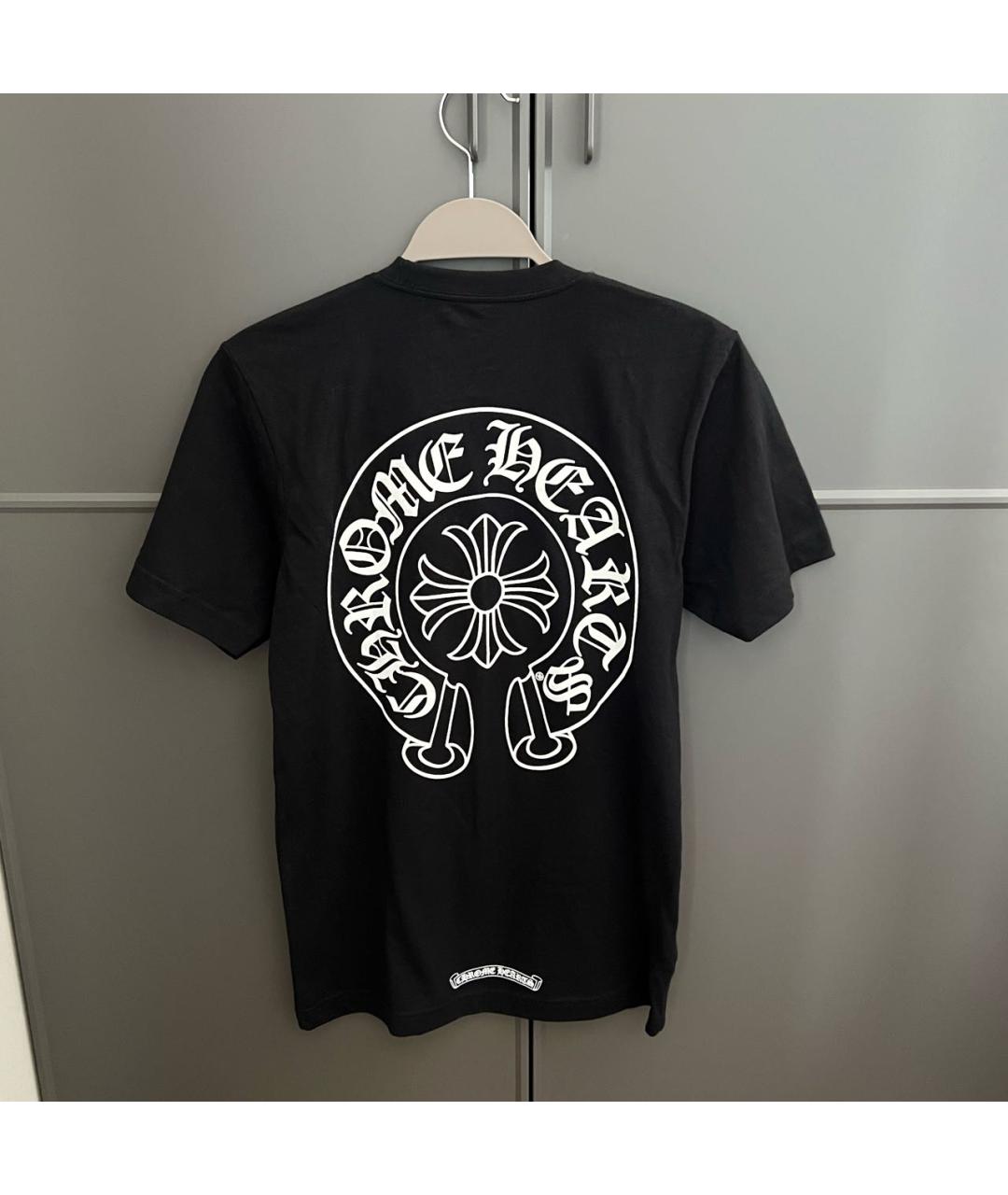 CHROME HEARTS Черная хлопковая футболка, фото 2