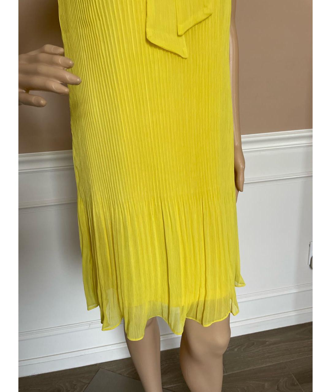 DKNY Желтое полиэстеровое коктейльное платье, фото 8