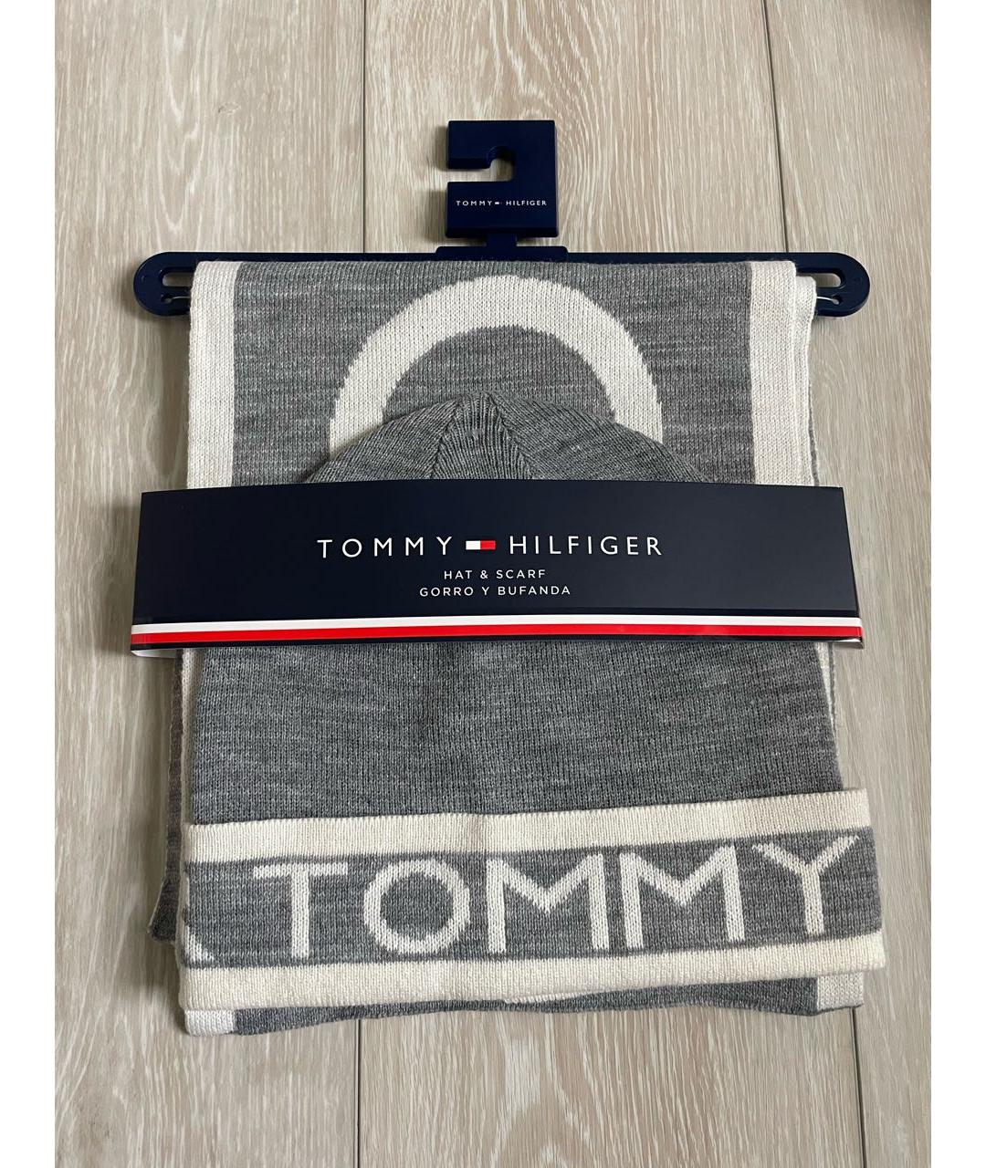 TOMMY HILFIGER Серая синтетическая шапка, фото 7