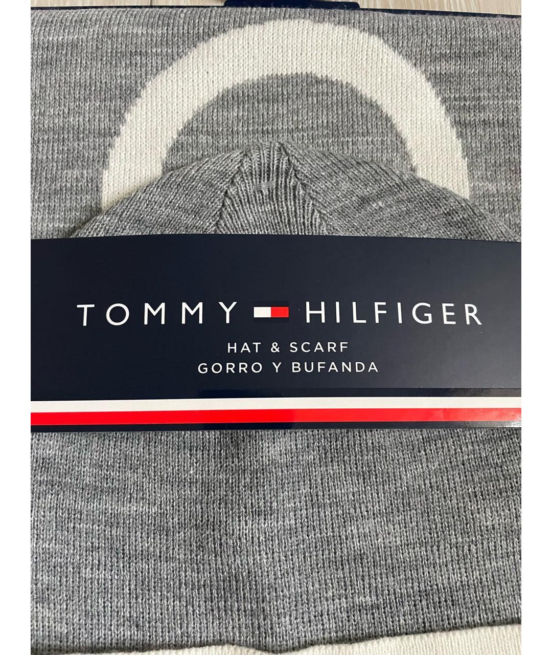 TOMMY HILFIGER Серая синтетическая шапка, фото 2