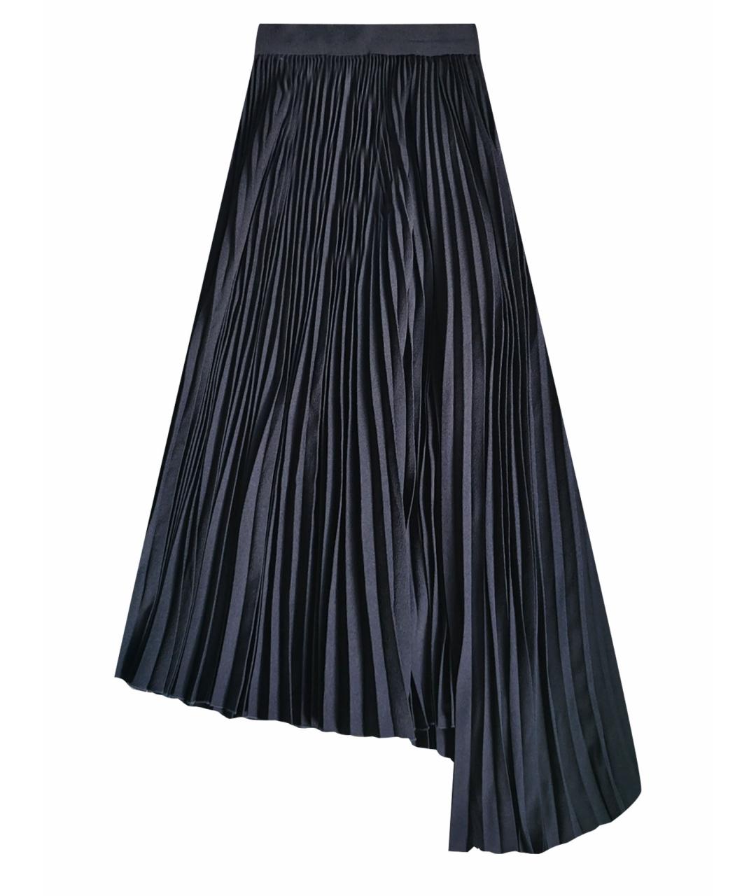 MSGM Черная полиэстеровая юбка макси, фото 1