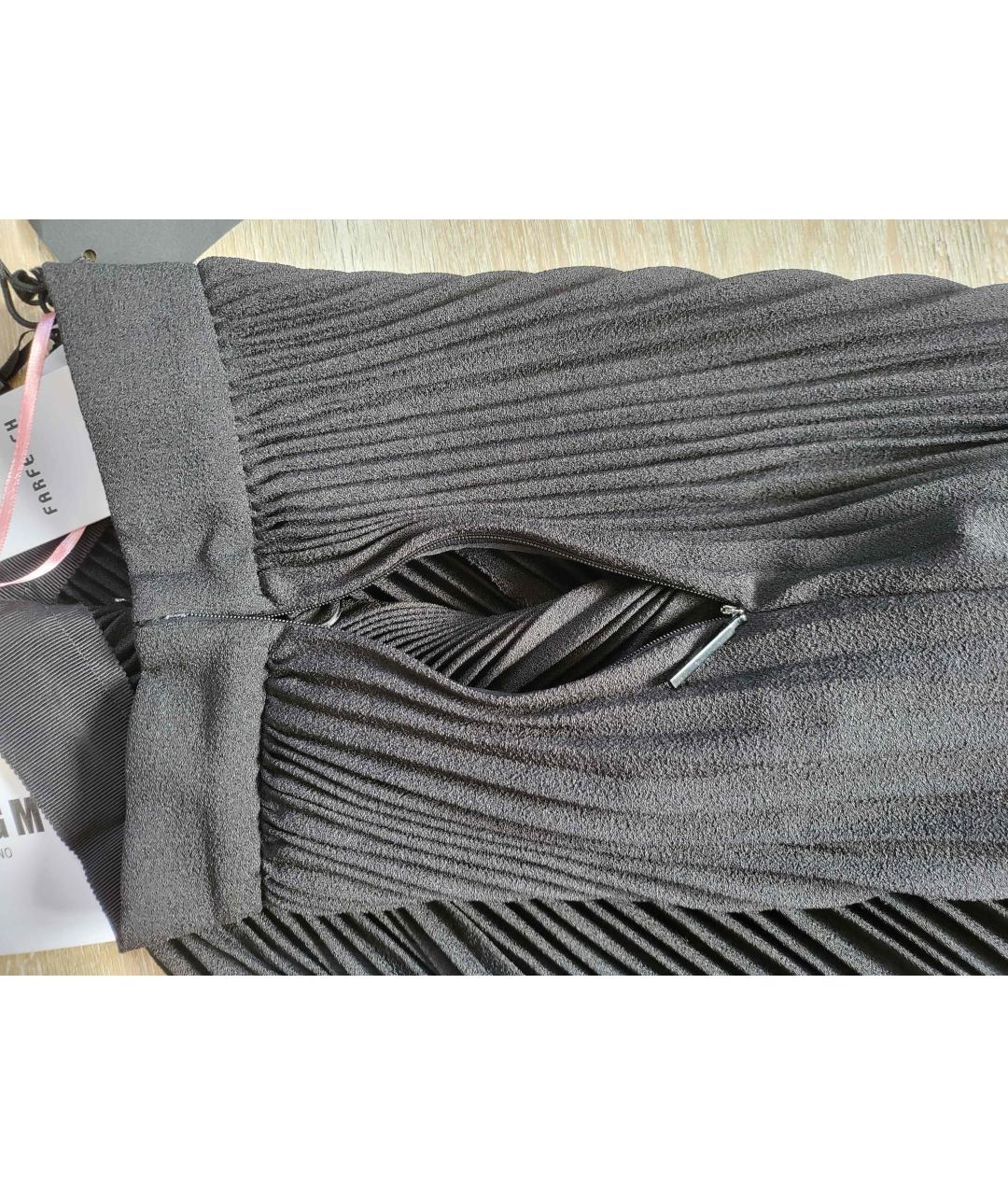 MSGM Черная полиэстеровая юбка макси, фото 2
