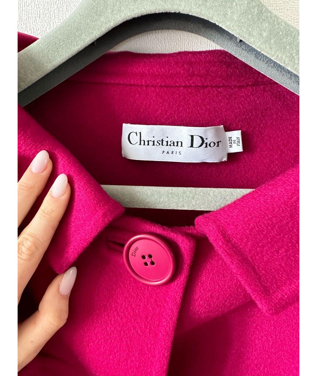 CHRISTIAN DIOR PRE-OWNED Фуксия кашемировый жакет/пиджак, фото 3