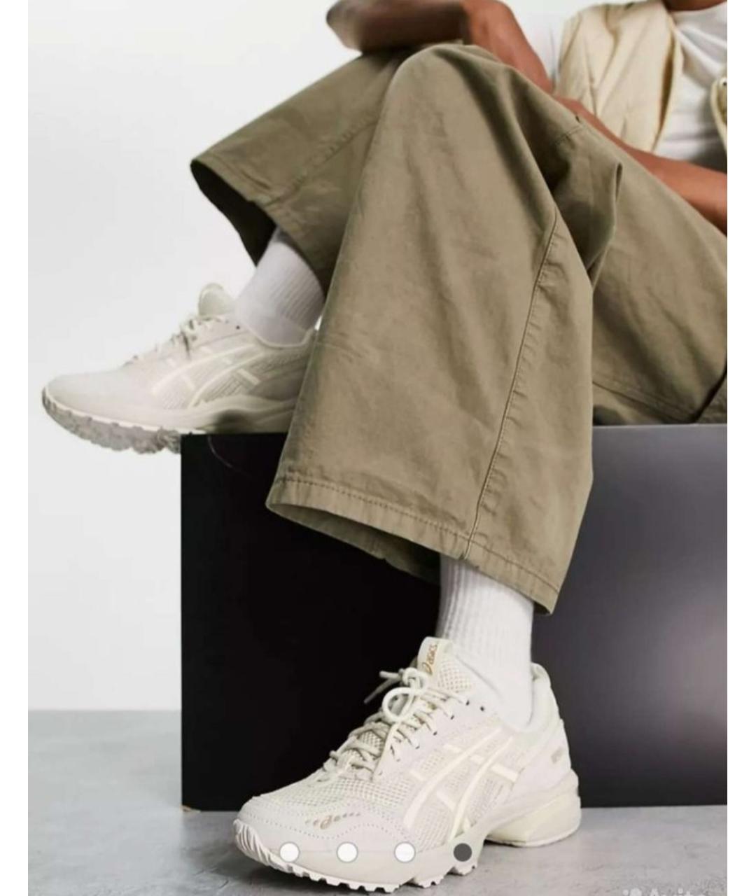 ASICS Бежевые текстильные кроссовки, фото 6