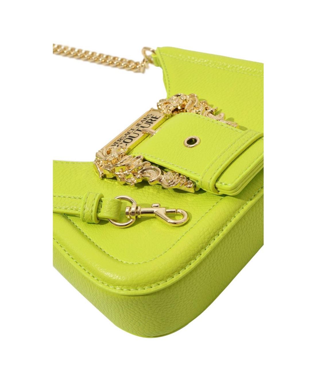 VERSACE JEANS COUTURE Салатовая сумка через плечо из искусственной кожи, фото 2