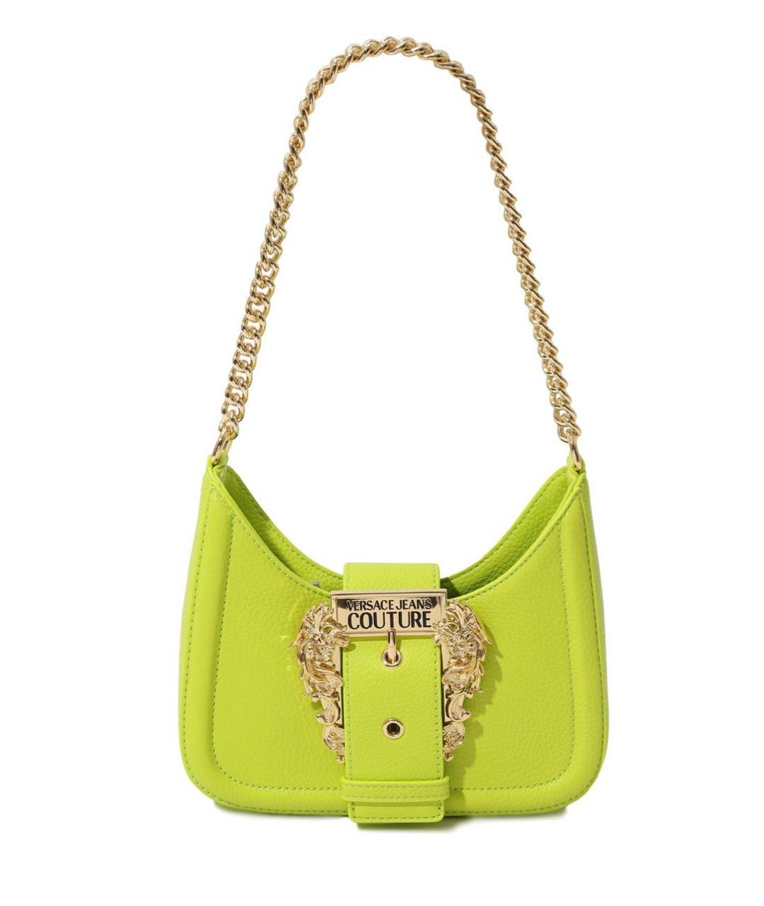 VERSACE JEANS COUTURE Салатовая сумка через плечо из искусственной кожи, фото 1