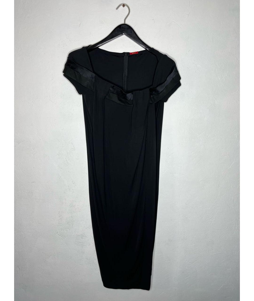 BRIONI Черное вискозное коктейльное платье, фото 9