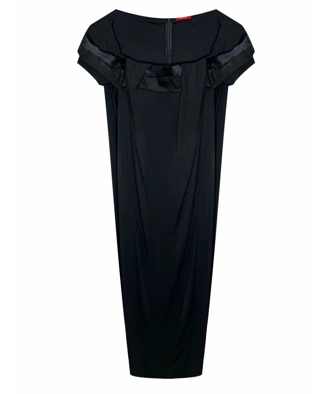 BRIONI Черное вискозное коктейльное платье, фото 1
