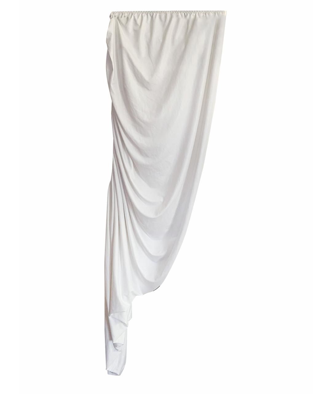 NORMA KAMALI Белая полиэстеровая юбка миди, фото 1