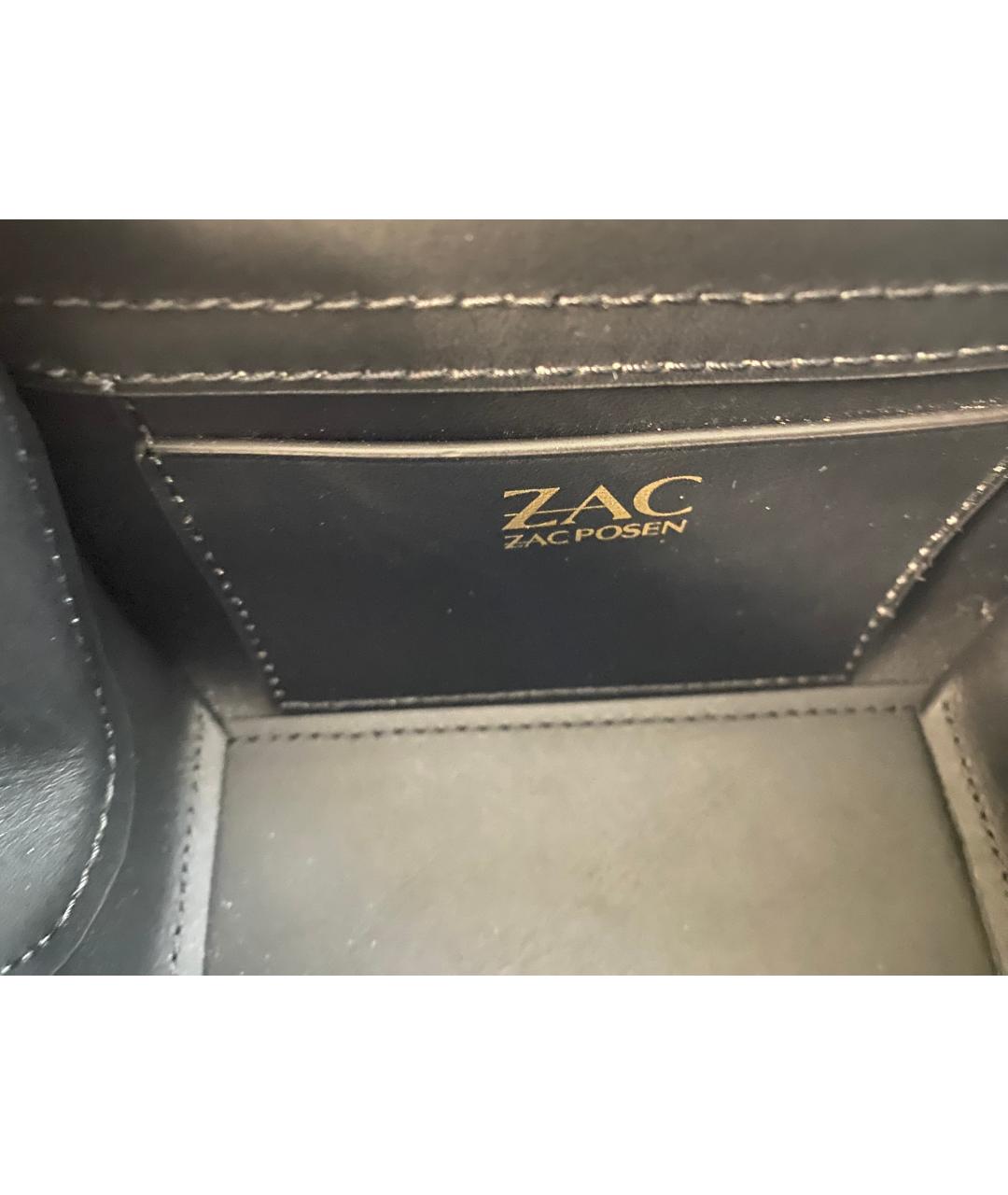 ZAC ZAC POSEN Черная кожаная сумка через плечо, фото 8