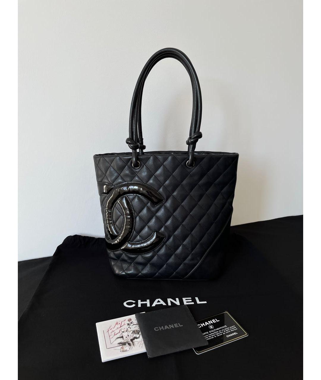 CHANEL PRE-OWNED Черная кожаная сумка тоут, фото 2