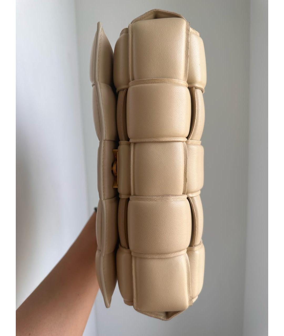 BOTTEGA VENETA Бежевая кожаная сумка через плечо, фото 2