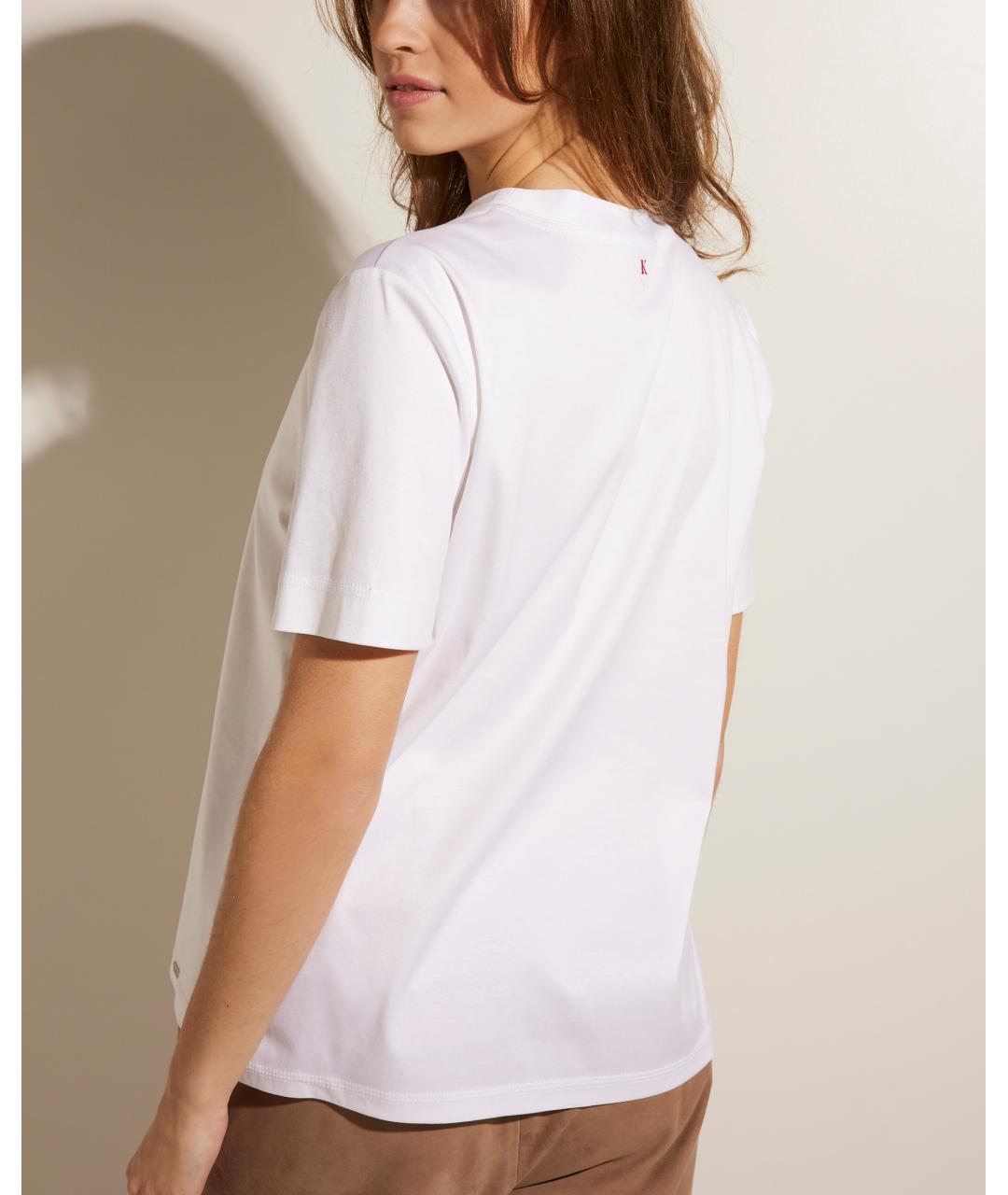 KITON Белая хлопковая футболка, фото 2