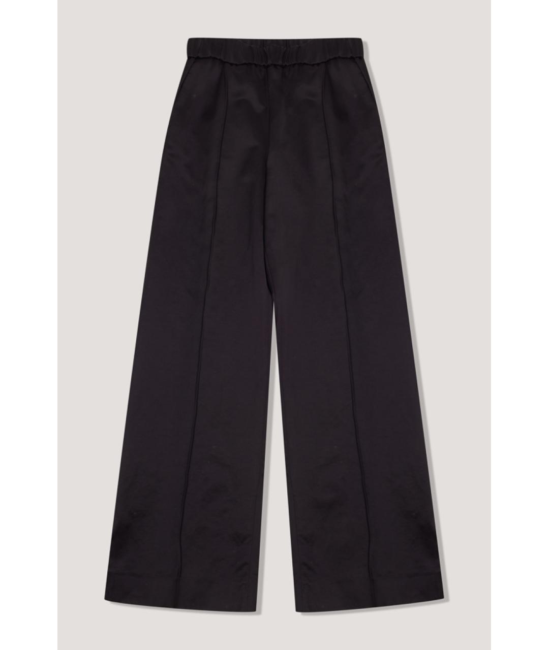 JIL SANDER Черные хлопковые прямые брюки, фото 5