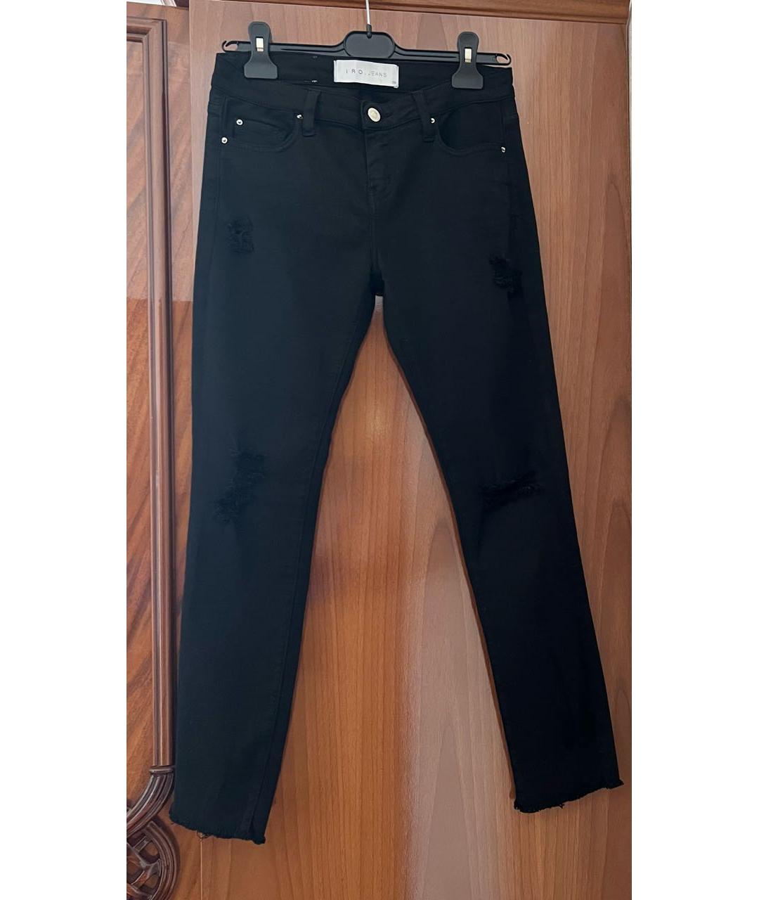 IRO Черные хлопковые джинсы слим, фото 4