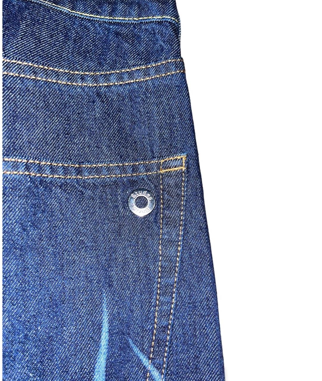 ETUDES Темно-синие хлопковые прямые джинсы, фото 3