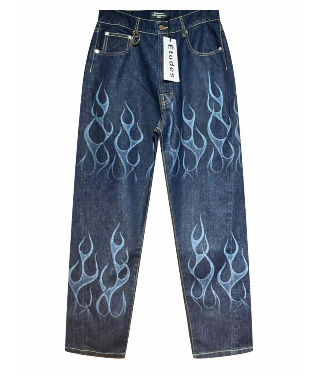 ETUDES Темно-синие хлопковые прямые джинсы, фото 1