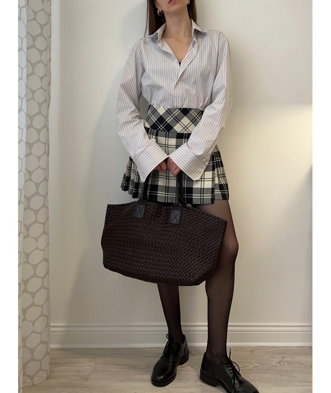 BOTTEGA VENETA Коричневая кожаная сумка тоут, фото 5