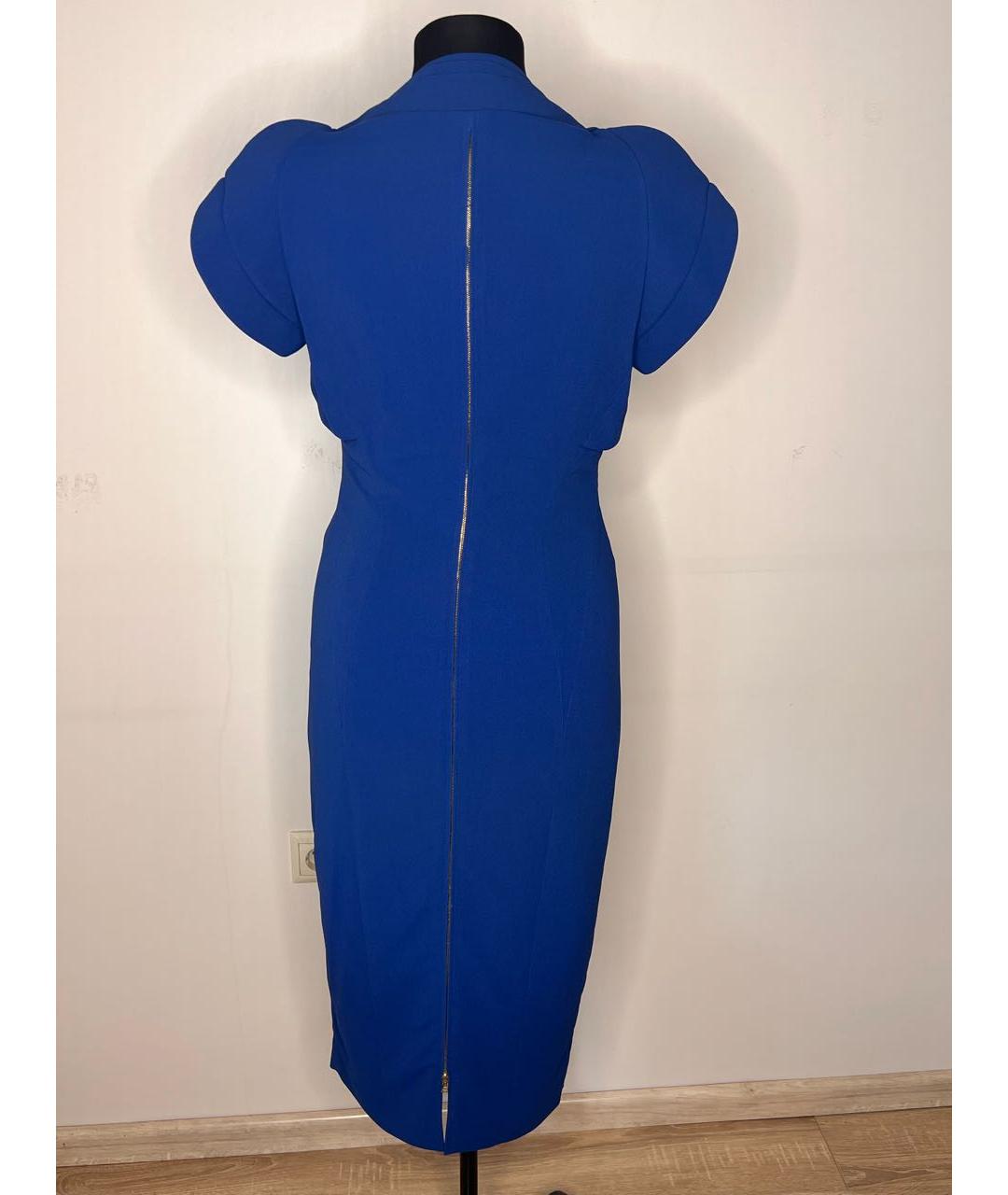 ANTONIO BERARDI Синее вискозное коктейльное платье, фото 2