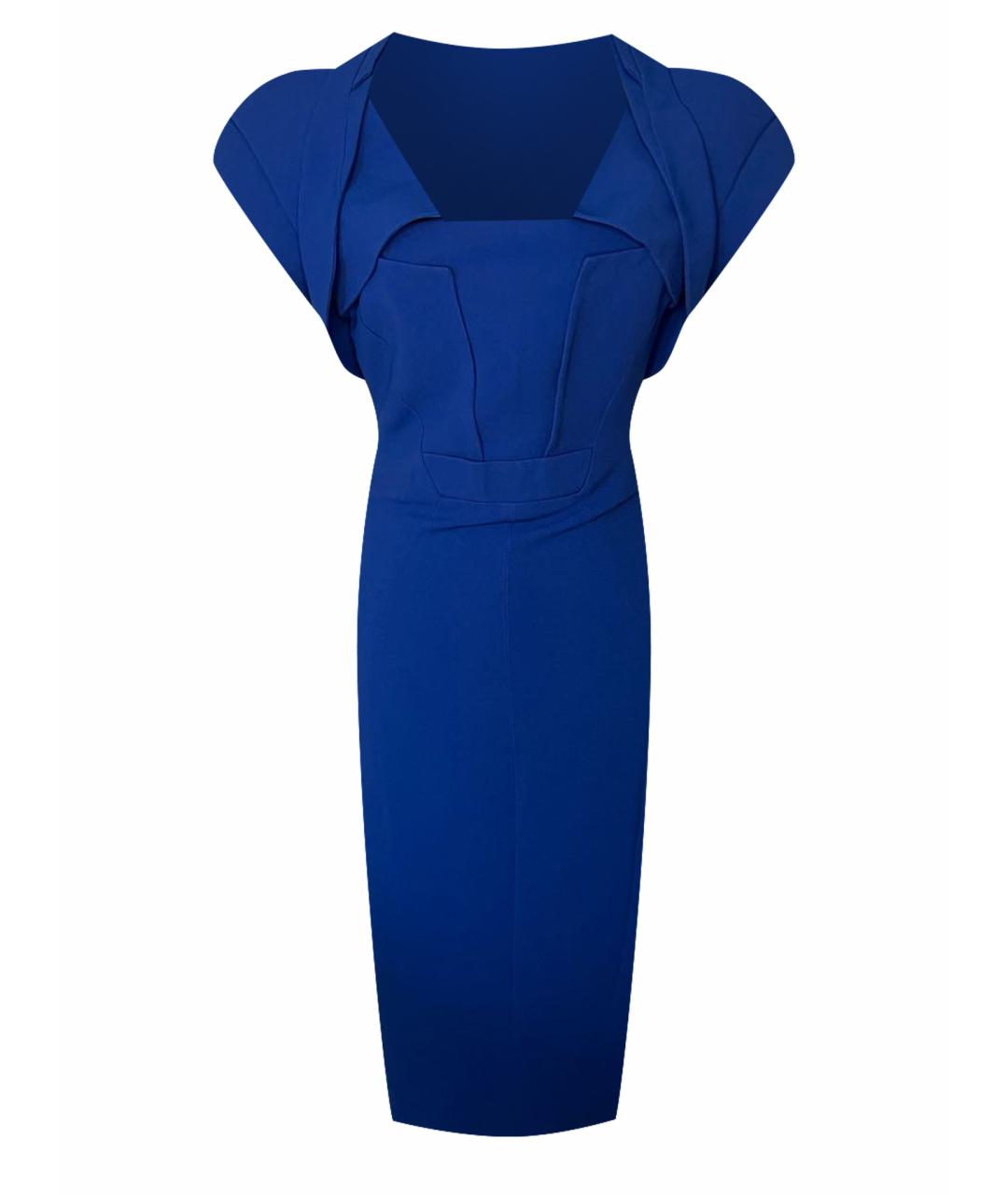 ANTONIO BERARDI Синее вискозное коктейльное платье, фото 1