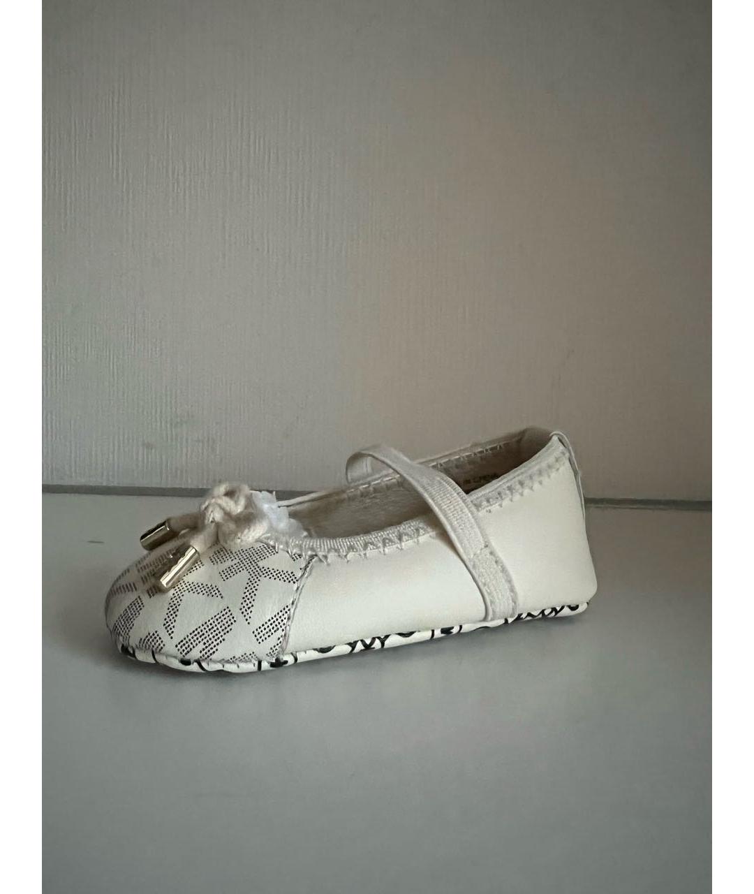 MICHAEL KORS KIDS Бежевые кожаные балетки и туфли, фото 8