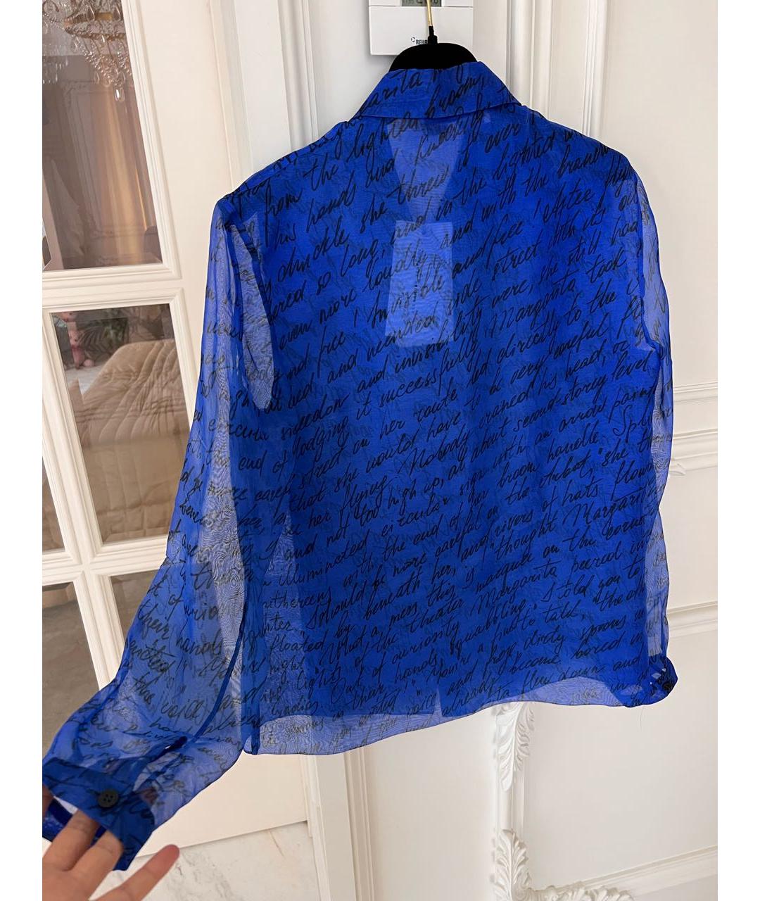 ALEXANDER TEREKHOV Синяя шелковая блузы, фото 2